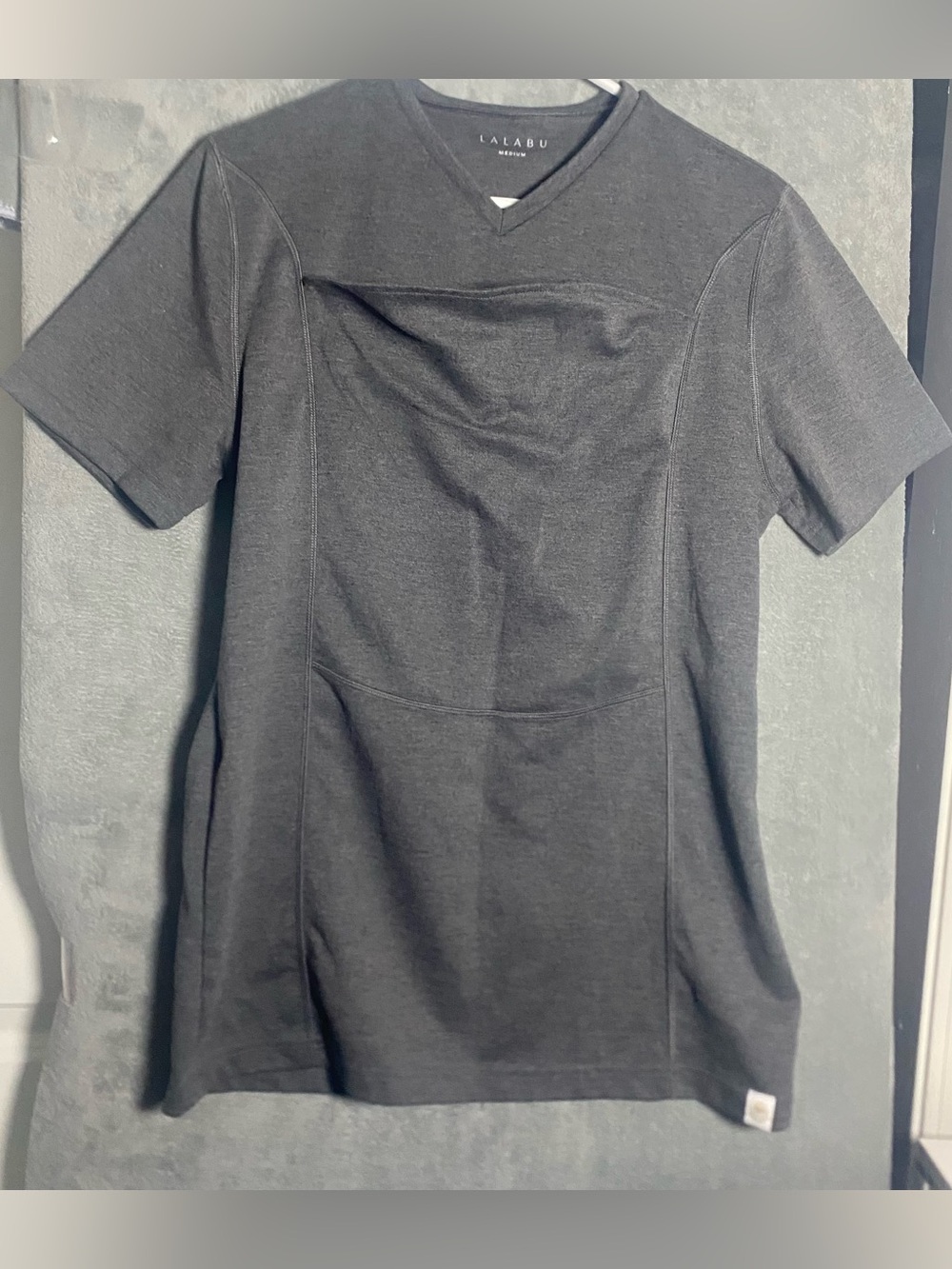 Lalabu Men’s Black V-Neck Short Sleeve Shirt‎ Medium casual outdoor